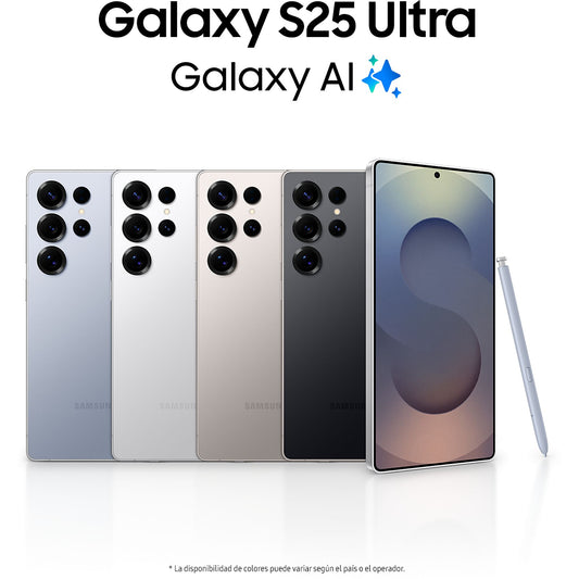 Móvil - Samsung Galaxy S25 Ultra, Titanium Black, 512 GB, 12 GB RAM, 6.9" WQHD+, Snapdragon 8, 5000 mAh, Android 15