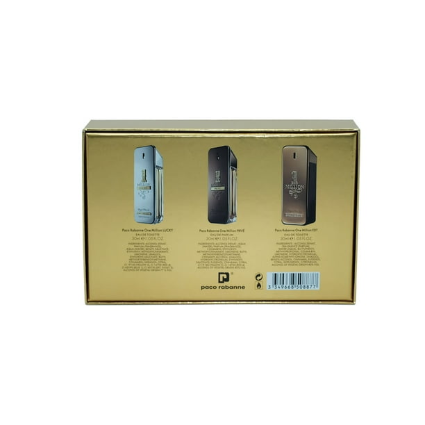 Set Fragancias Caballero Paco Rabanne One Million 3 Piezas Paco Rabanne Set Paco Rabanne One Milion